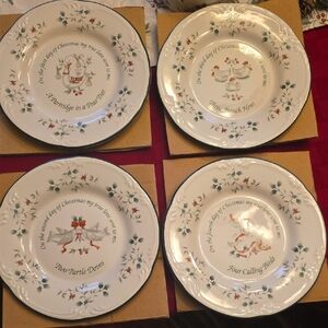Pfaltzgraff 12 Days Of Christmas Plates Days 1 Through 4